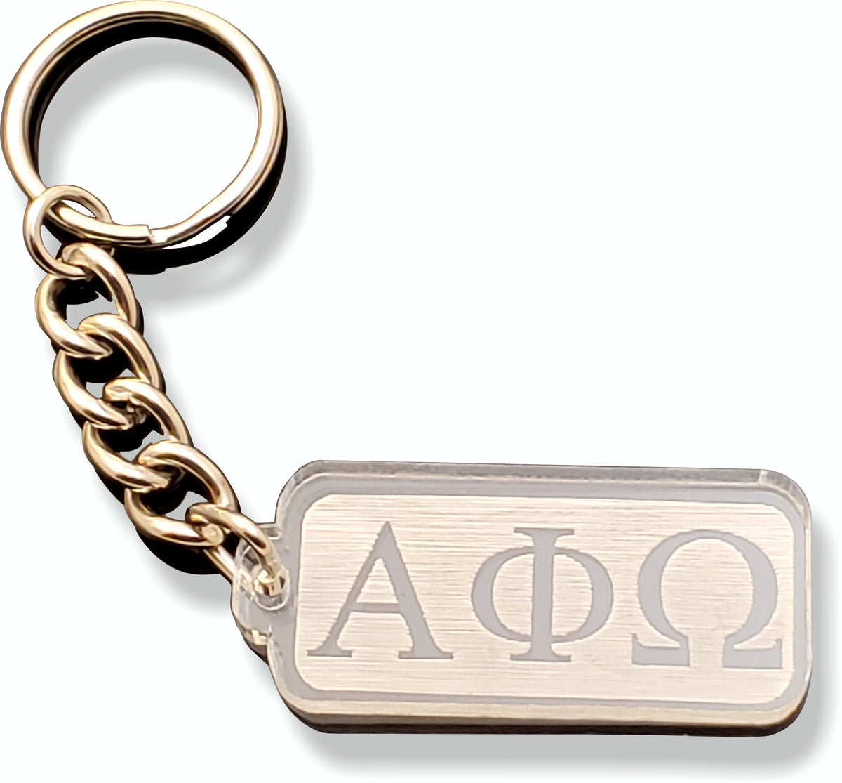 Alpha Phi Omega Acrylic Keychain with Greek Letters AFW 02 KEY