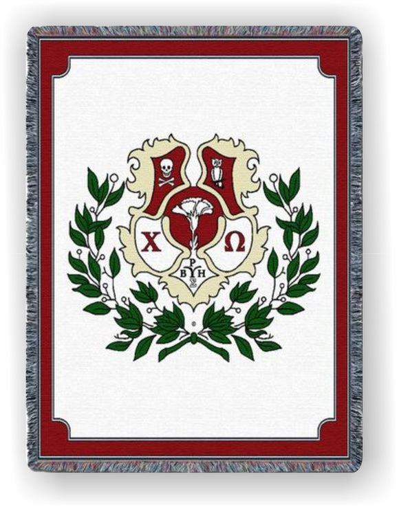 Chi Omega – Afghan - Throw Blanket, CW-5424-T; CW-8852-T