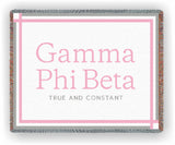 Gamma Phi Beta – Afghan - Throw Blanket, GFB-5443-T; GFB-9004-T
