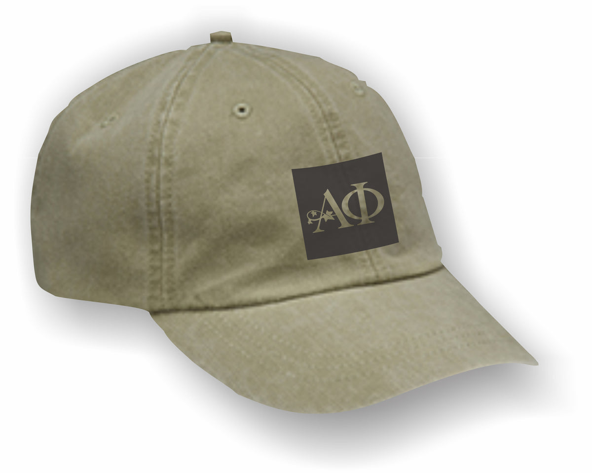 Alpha Phi – Baseball Cap, Embroidered, AD969 6-Panel Low-Profile Washed  Pigment-Dyed Cap