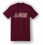 Lambda Theta Nu–T-Shirt, Embroidered (Single Stitched) –5180 Hanes® Beefy-T®;-100% Cotton T-Shirt-LQN-5180-SS