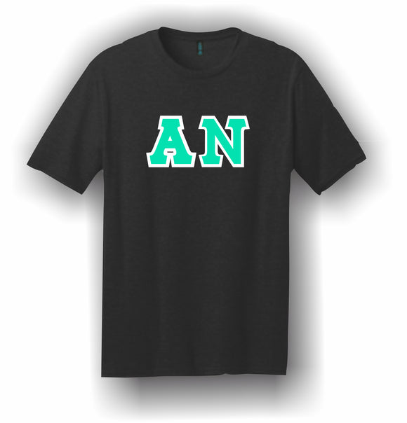 Alpha Nu – T-Shirt, Embroidered (Single Stitched)  – 5180 Hanes® Beefy-T® - 100% Cotton T-Shirt