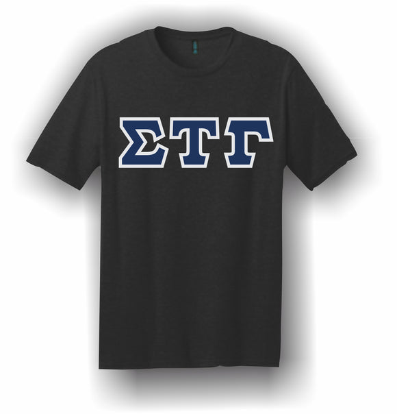 Sigma Tau Gamma – T-Shirt, Embroidered (Single Stitched)  – 5180 Hanes® Beefy-T® - 100% Cotton T-Shirt