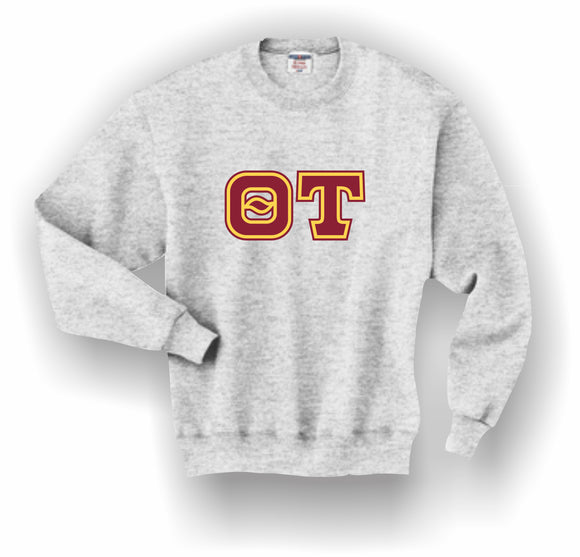 Theta Tau – Crewneck Sweatshirt, Embroidered (Double Stitched) – 4662M JERZEES® SUPER SWEATS®