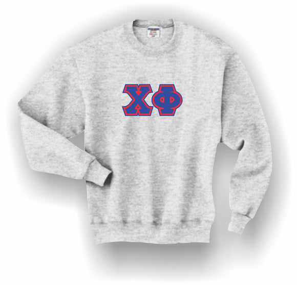Chi Phi – Crewneck Sweatshirt, Embroidered (Double Stitched) – 4662M JERZEES® SUPER SWEATS®