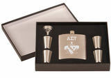 Lambda Sigma Upsilon – Flask Set, (Engraved)-FSK651SETA, FSK652SETA