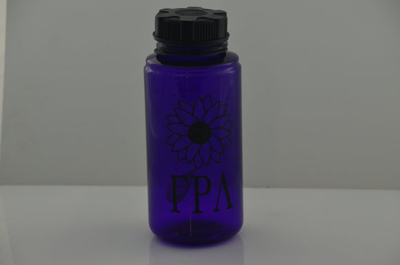 Gamma Rho Lambda - 32oz. Water Bottle with Sun  Flower and Letters