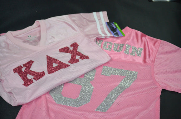 Kappa Delta Chi - LST307 Football Jersey with Glitter Letters - 15663-335979-080423