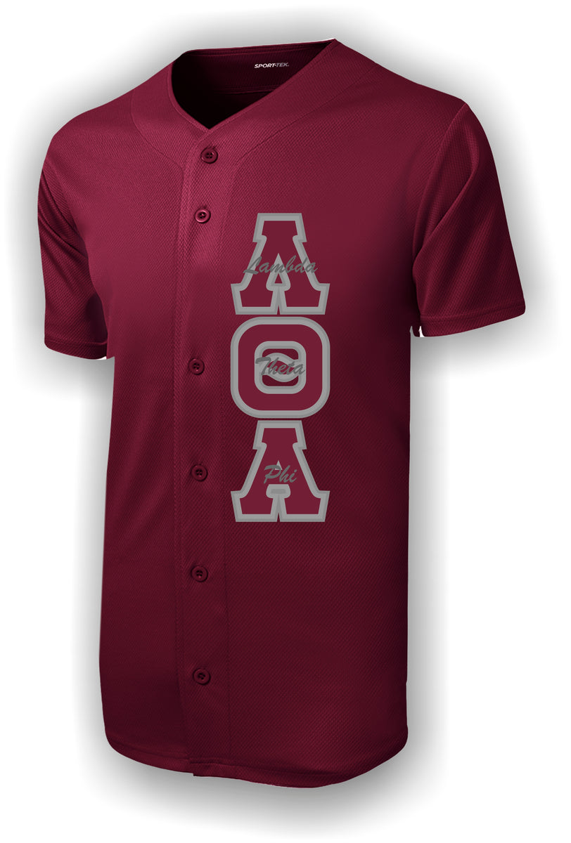 Lambda Theta Nu - Baseball Button up Jersey with Letters and Name