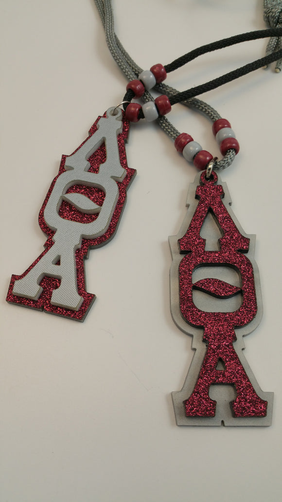 Lambda Theta Alpha - Tiki - Traditional Letters with Glitter and Twill - 1095-8D7D65-020624