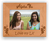 Alpha Nu – Picture Frame, Big Sis-Lil Sis, 4X6, Genuine Red Alder, PTF146