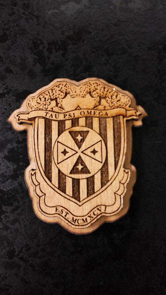 Tau Psi Omega - Genuine Wood Crest