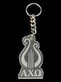 Alpha Chi Omega Lyre Keychain, A Chi O Etched Fob, Sorority Acrylic Key Ring - 1007-8C1E34-062425