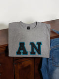 Alpha Nu – T-Shirt, Embroidered (Single Stitched)  –  8000  Gildan® DryBlend® 50 Cotton/50 Poly T-Shirt