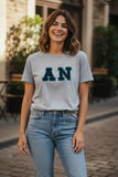 Alpha Nu – T-Shirt, Embroidered (Single Stitched)  –  8000  Gildan® DryBlend® 50 Cotton/50 Poly T-Shirt
