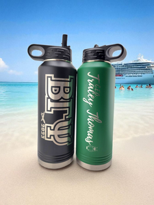 Beta Gamma Psi 40oz Water Bottle with Script Name and Year, Sorority Laser Engraved Hydro Thermos