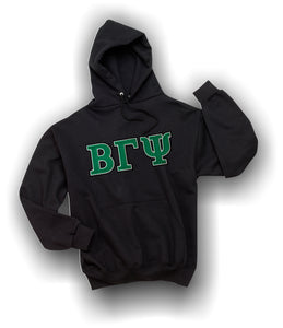 Beta Gamma Psi - 4997M - Pullover Hooded Sweatshirt with Double Stitched Letters