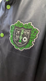 Beta Gamma Psi Bomber Jacket, Sorority Jacket in Black and Green, Greek Embroidered Jacket