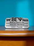 Beta Gamma Psi Name Badge for Events and Meetings - Sorority Magnetic Badge