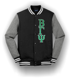 Beta Gamma Psi – Sport-Tek® Fleece Letterman Jacket, Embroidered (Double Stitched)