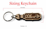 Beta Gamma Psi Keychain, Sorority Laser Engraved Paddle Key Fob, Maple