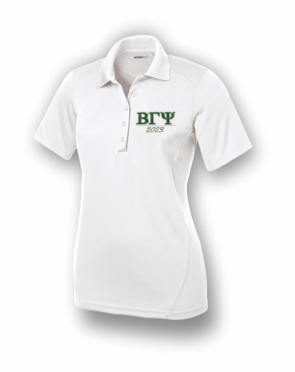 Beta Gamma Psi – Ladies Polo Shirt, Embroidered - L475 Dry Zone® Sport-Tek®
