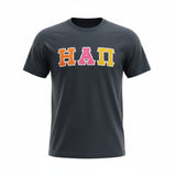 Eta Alpha Pi Comfort Colors Black T-Shirt with Zigzag Sewn Twill Letters