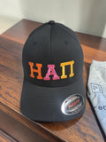 Eta Alpha Pi - Flexfit Hat with Tri-Color Letters
