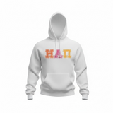 Eta Alpha Pi - 4997M - White -  Pullover Hooded Sweatshirt with Double Stitched Letters