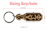 Alpha Sigma Phi-Paddle Keychain, Laser Engraved; Maple & Walnut-01-KEY-PDL - 1015-3E69FA-020624