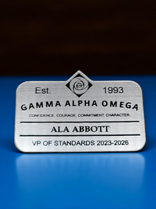 Gamma Alpha Omega - Professional Name Magnetic Name Badge - 12249-7211BD-063023
