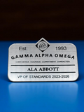Gamma Alpha Omega - Professional Name Magnetic Name Badge - 12249-7211BD-063023