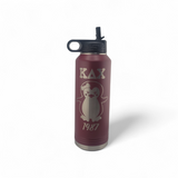 Kappa Delta Chi 40oz Water Bottle: Includes Letters, Pinguin and Founding Year - Personalization Available