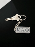 Kappa Alpha Theta Rectangular Acrylic Keychain with Letters, Clear Sorority Key Ring, Greek Life Fob - 1061-8734BE-110323