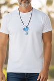 Lambda Sigma Upsilon Palm Tree White Acrylic Blue Mirror Tiki - 13786-19766D-071026