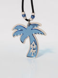Lambda Sigma Upsilon Palm Tree White Acrylic Blue Mirror Tiki - 13786-19766D-071026