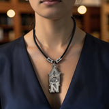 Lambda Theta Nu Silver Rose Tiki - Mirror on Silver Glitter