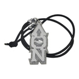 Lambda Theta Nu Silver Rose Tiki - Mirror on Silver Glitter