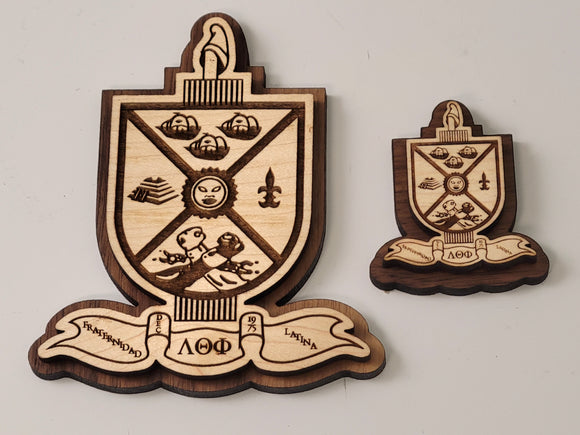 Lambda Theta Phi - Crest, Laser Engraved, Wood - AFW-01-WDCRST - 18755-6AC6C4-081924