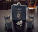 Lambda Chi Alpha – Flask Set: Engraved with Shield and Letters - 1034-DD743D-020525