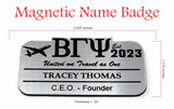 Beta Gamma Psi Name Badge for Events and Meetings - Sorority Magnetic Badge