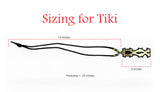 Pi Lambda Chi Tiki Necklace For Multi Cultural Sorority: Gold Mirror on Dark Green Twill