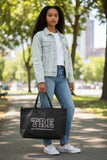 Omega Phi Chi TRE 8863 Canvas Bag with Inner Pocket with Black on Pink Embroider - 29549-4135F7-070126