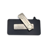 Omega Phi Chi Name Badge for Events and Meetings: Brushed Silver, Ono Lady and Letters - 29549-1506D2-091026