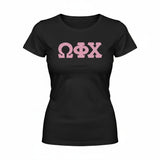 Omega Phi Chi Pink BELLA+CANVAS® Women’s Relaxed Jersey Short Sleeve Tee. BC6400 - 29549-EA4A04-062226