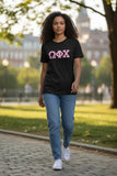 Omega Phi Chi Pink BELLA+CANVAS® Women’s Relaxed Jersey Short Sleeve Tee. BC6400 - 29549-EA4A04-062226