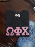 Omega Phi Chi Pink BELLA+CANVAS® Women’s Relaxed Jersey Short Sleeve Tee. BC6400 - 29549-EA4A04-062226