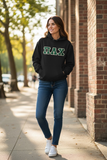 Pi Lambda Chi - Jerzees 4997M - Pullover Hooded Sweatshirt with Hunter on Metallic Double Stitched Letters