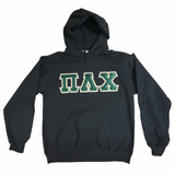 Pi Lambda Chi - Jerzees 4997M - Pullover Hooded Sweatshirt with Hunter on Metallic Double Stitched Letters