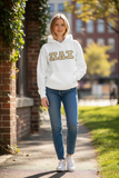 Pi Lambda Chi - Jerzees 996M - Pullover Hooded Sweatshirt with Double Stitched Letters